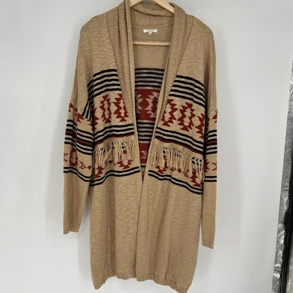 MAURICES Geo Duster Fringe Cardigan size 2X - Picture 5 of 14